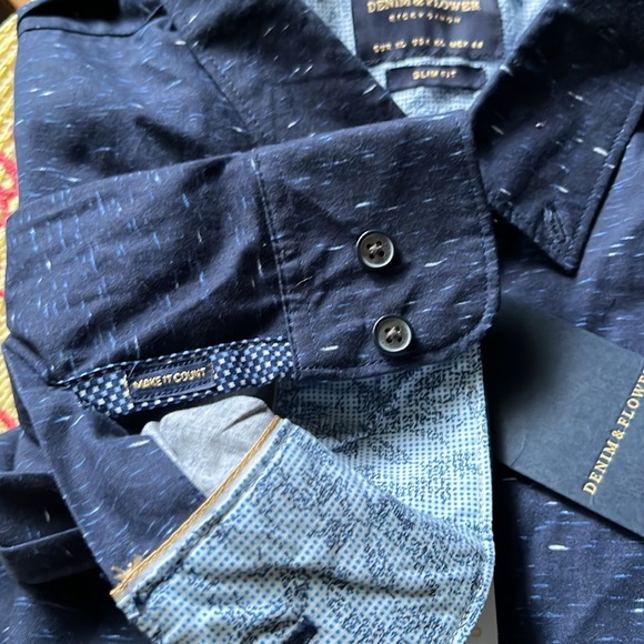 Denim & Flower Long sleeve Polo Shirt - Picture 2 of 10